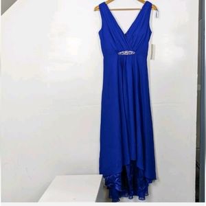 ELIZA J Women's Blue Bling Embellished Gown NWT Size 4